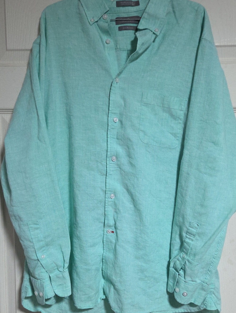 Daniel Cremieux Men's Linen Button-Down Shirt in Mint XL